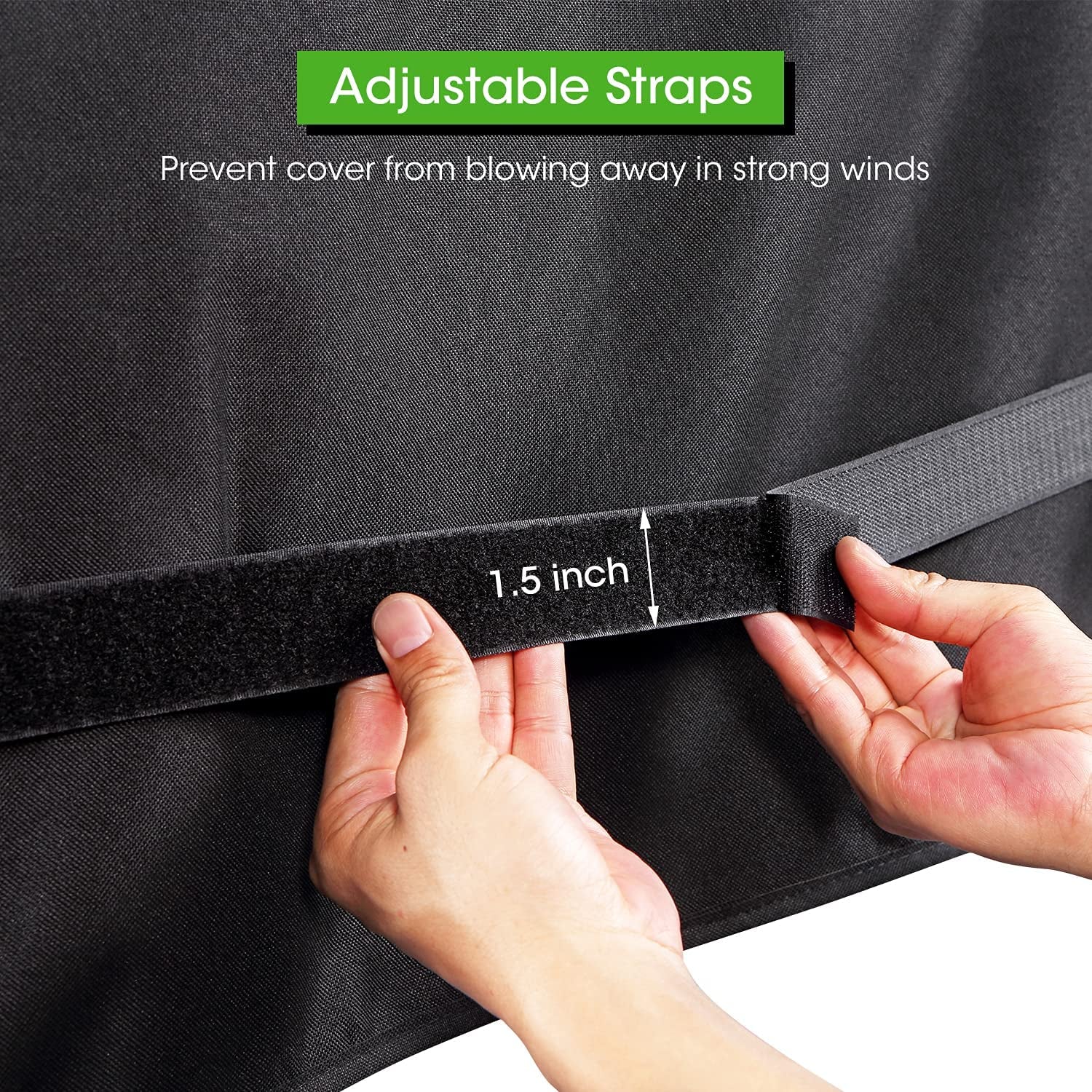 Grill Cover 50-Inch, Heavy Duty Waterproof Gas Grill Cover, Outdoor Fade Resistant Small BBQ Cover, All Weather Protection Barbecue Cover with Adjustable Straps, 50''W X 22''D X 40''H, Black