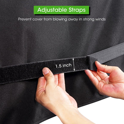 Grill Cover 50-Inch, Heavy Duty Waterproof Gas Grill Cover, Outdoor Fade Resistant Small BBQ Cover, All Weather Protection Barbecue Cover with Adjustable Straps, 50''W X 22''D X 40''H, Black