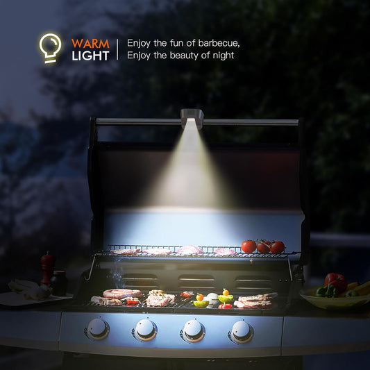 Grill Ligt, Barbecue eat-Resistant round andle Ligt wit Gravity Sensor, andle Diameter of 1.25In, Applicable to BBQ