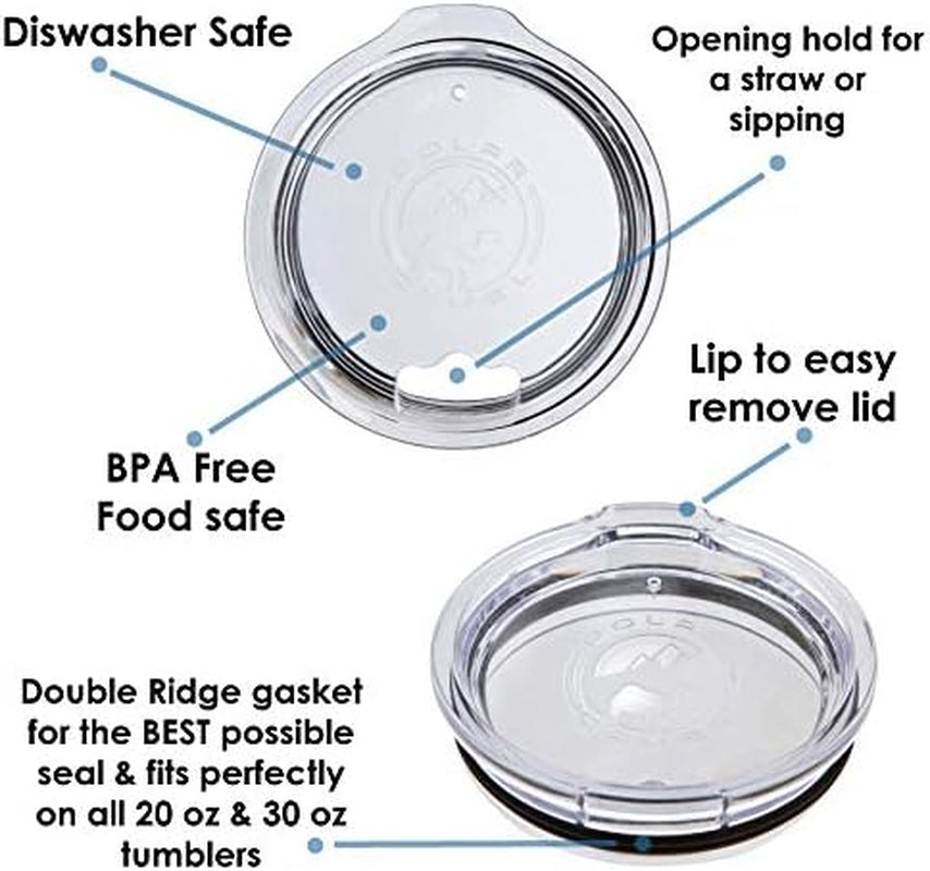 30 Oz Tumbler Replacement Lid | Fits Polar Camel and Yeti Brand 30 Oz Tumblers Only