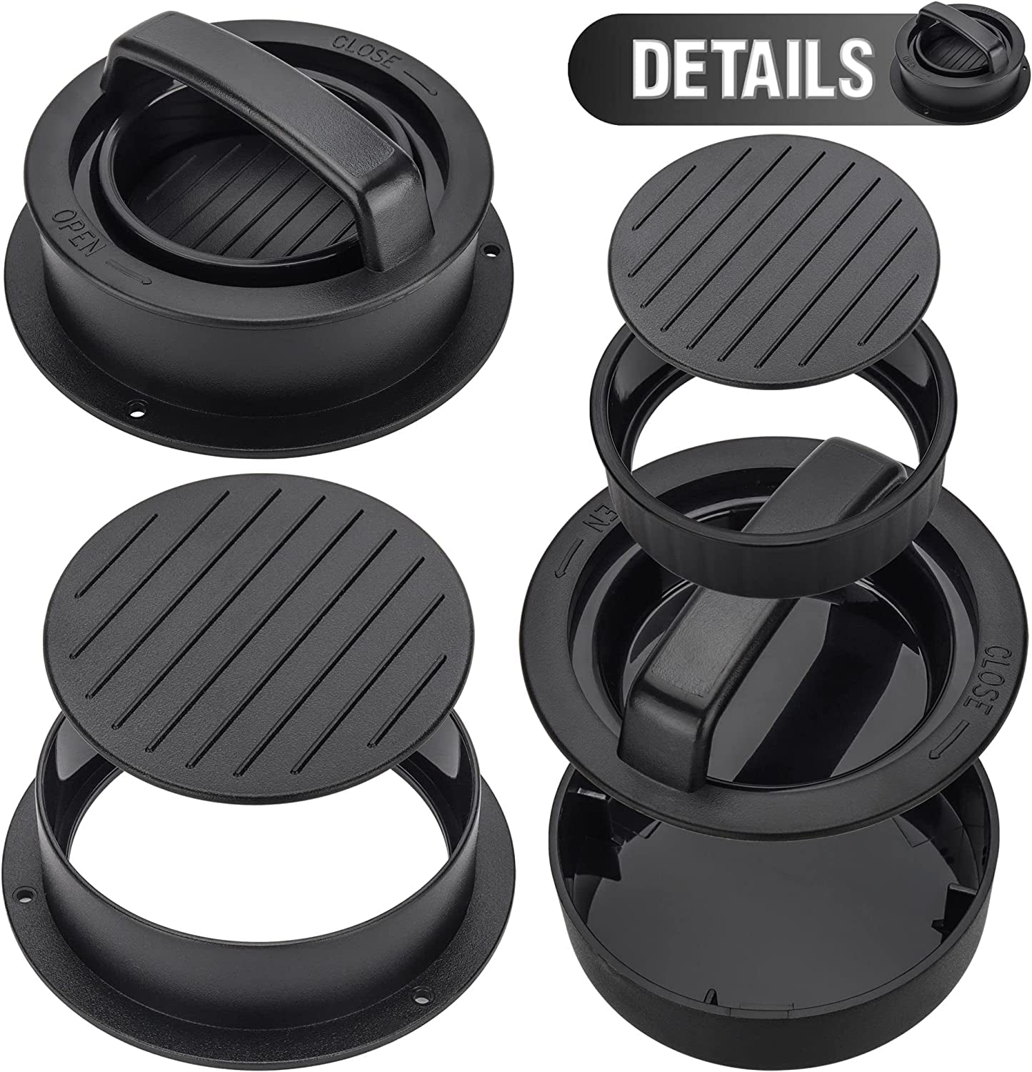 TOUWMX 3-In-1 Stuffed Burger Press, Hamburger Press, Hamburger Press Patty Maker for Stuffed Burgers, Beef Veggie Burger, Sliders, Burger Patty Mold with 100PCS Patty Wax Paper