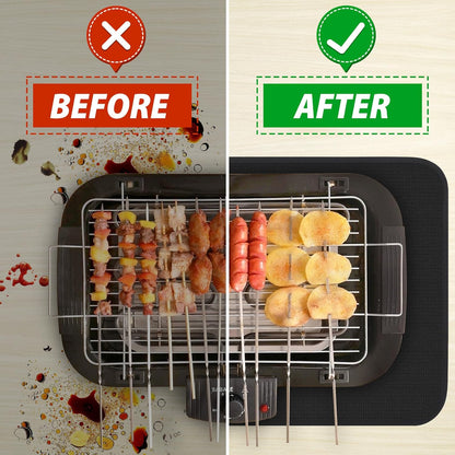 Grill Mat for Outdoor Grill, 24 * 31 Inch Heat Resistant Grill Mat for Outdoor Grill, Double-Sided Fireproof Grill Mat to Protect Outdoor Grill Table, Water Proof & Oil Proof BBQ Mat (1.2Mm)