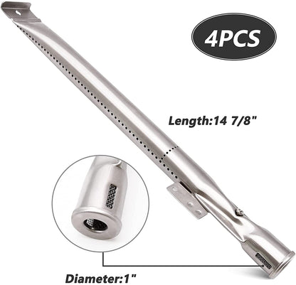 Grill Replacement Parts for Nexgrill 720-0830H, 720-0864, 720-0864M Gas Grills, 4 Pack Grill Burners, Heat Plates Shield and Igniter Replacement Repair Kit for Home Depot Nexgrill 4 Burner 720-0830H