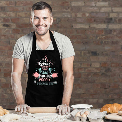 Funny Baking Aprons for Women Men, Cute Baking Gifts for Bakers, Kitchen Cooking Aprons with 2 Pockets - Birthday Housewarming Christmas Apron Gifts for Mom Wife Husband Sister Grandma