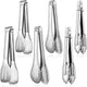6 Pieces Buffet Tongs Set Stainless Steel Food Serving Tongs 3 Styles Rust-Resistant Locking Grill Food Tongs for Cooking, Grilling, Salad, Barbecue, Buffet, Kitchen (7 Inch, 9 Inch)