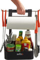 Adjustable Grilling Caddy | Store All Your Grilling Accessories in One Place | Roller Towel Holder | Reduce Mess While Grilling