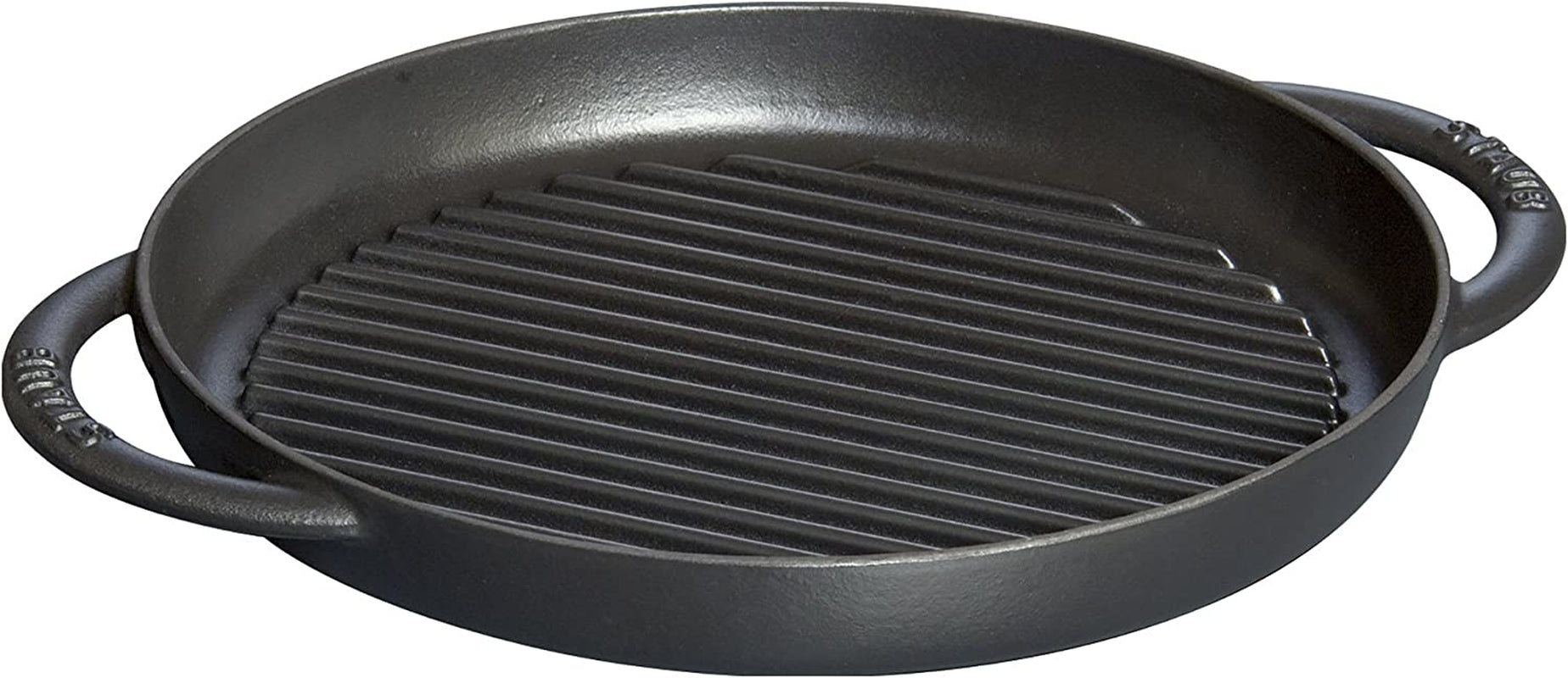 Cast Iron 10-Inch Pure Grill - Black Matte, Made in France