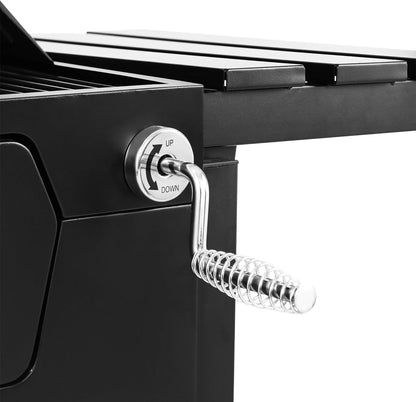 CD1824EN 24” Charcoal Grill Outdoor Smoker with Side Tables Backyard Griller Party BBQ Picnic Patio Cooking, Black