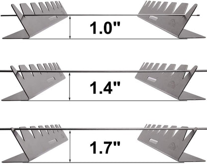 Goutime Stainless Steel Shish Kabob Skewer Rack with Storage Bag, Universal Barbecue BBQ Skewers Holder for Grill