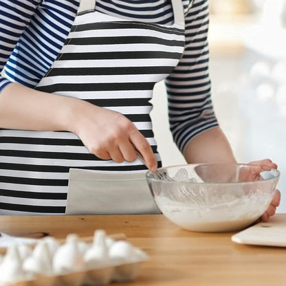 Kitchen Apron Women, Apron with Pockets,Striped Apron, Cooking Aprons for Women, Kitchen Bib Apron for Baking
