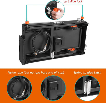 Portable Blackstone Griddle Stand Grill Table 17"/22" Grill Cart Pizza Oven Stand Ninja Grill Stand Outdoor Universal Foldable BBQ with Wheels Double Shelf Caddy Cooking Camping Tailgating