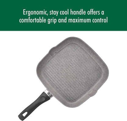 Parma by HENCKELS 11-Inch Nonstick Grill Pan, Made in Italy , Durable and Easy to Clean