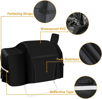 DC Grill Cover for Green Mountain Grill Davy Crockett Grill GMG-4012, All- Weather Resistant Outdoor Patio BBQ Wood Pellet Grill Cover，Black