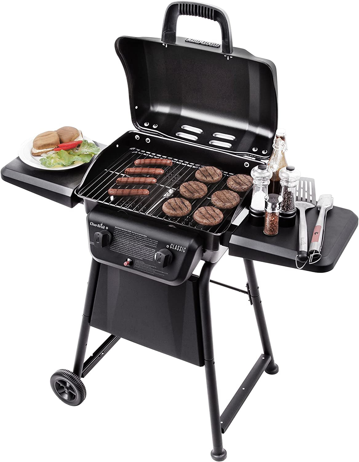 American Gourmet 463672717 Classic 280 2-Burner Liquid Propane Gas Grill, No Side, Black