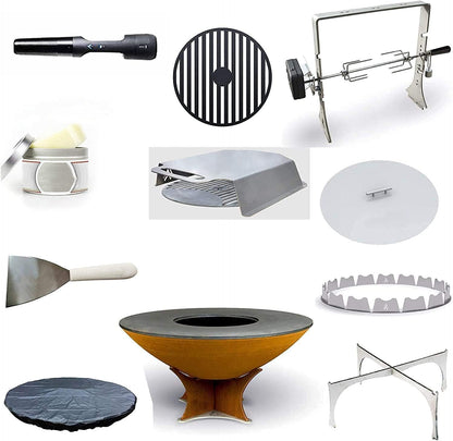 Classic 40" Grill with a Low Euro Base Home Chef Max Bundle with 10 Grilling Accessories.