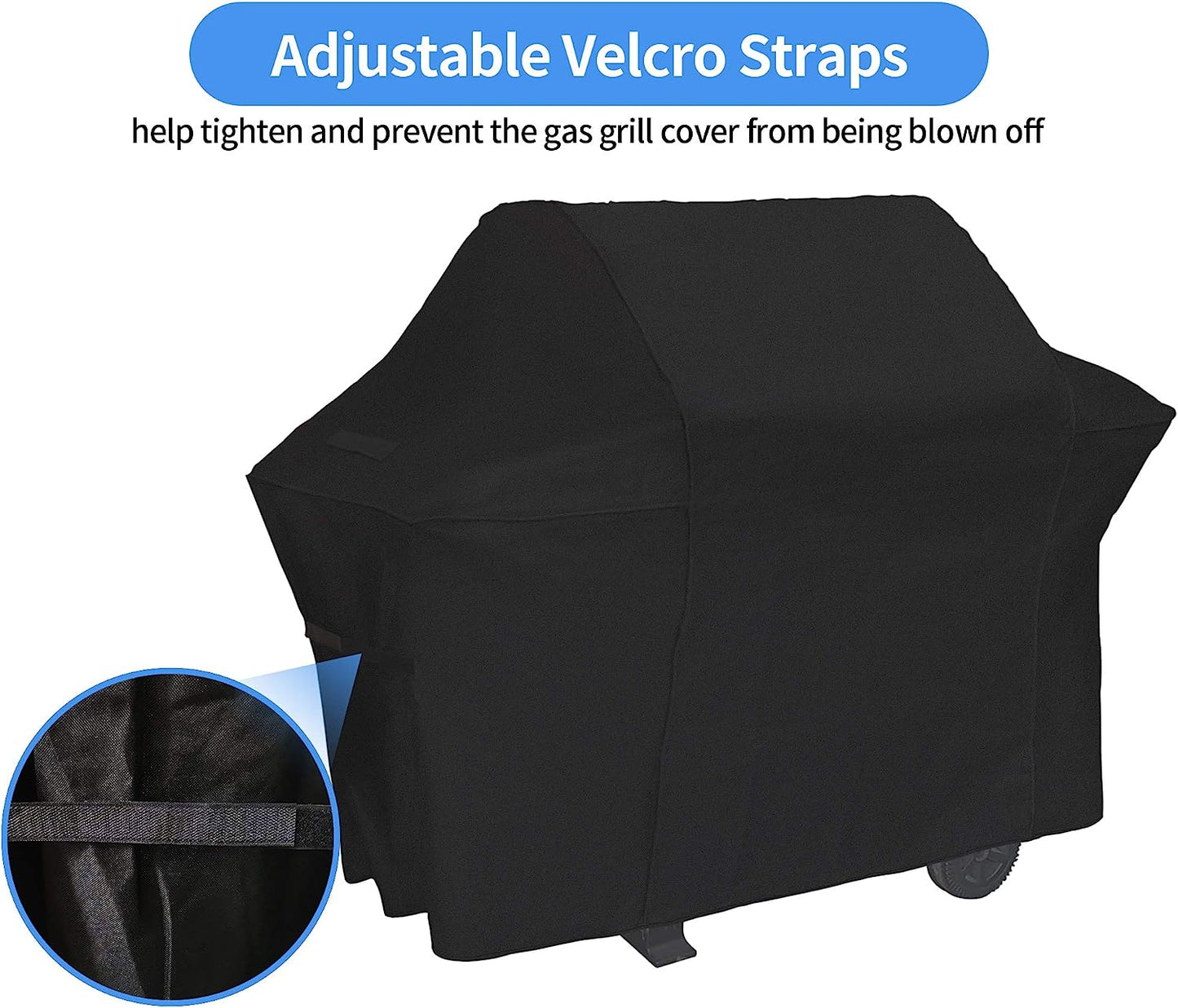 NEXCOVER Grill Cover, 64 Inch Waterproof BBQ Cover, 600D Heavy Duty Gas Grill Cover,Rip Resistant Barbecue Cover for Weber,Brinkmann, Char Broil, Holland (64 Inch)