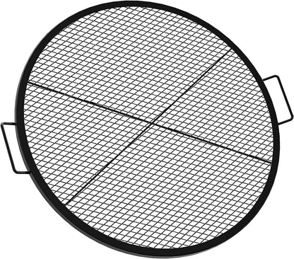 Onlyfire X-Marks Fire Pit Grill Cooking Grate, Outdoor Campfire BBQ Grill, round - 36 Inch