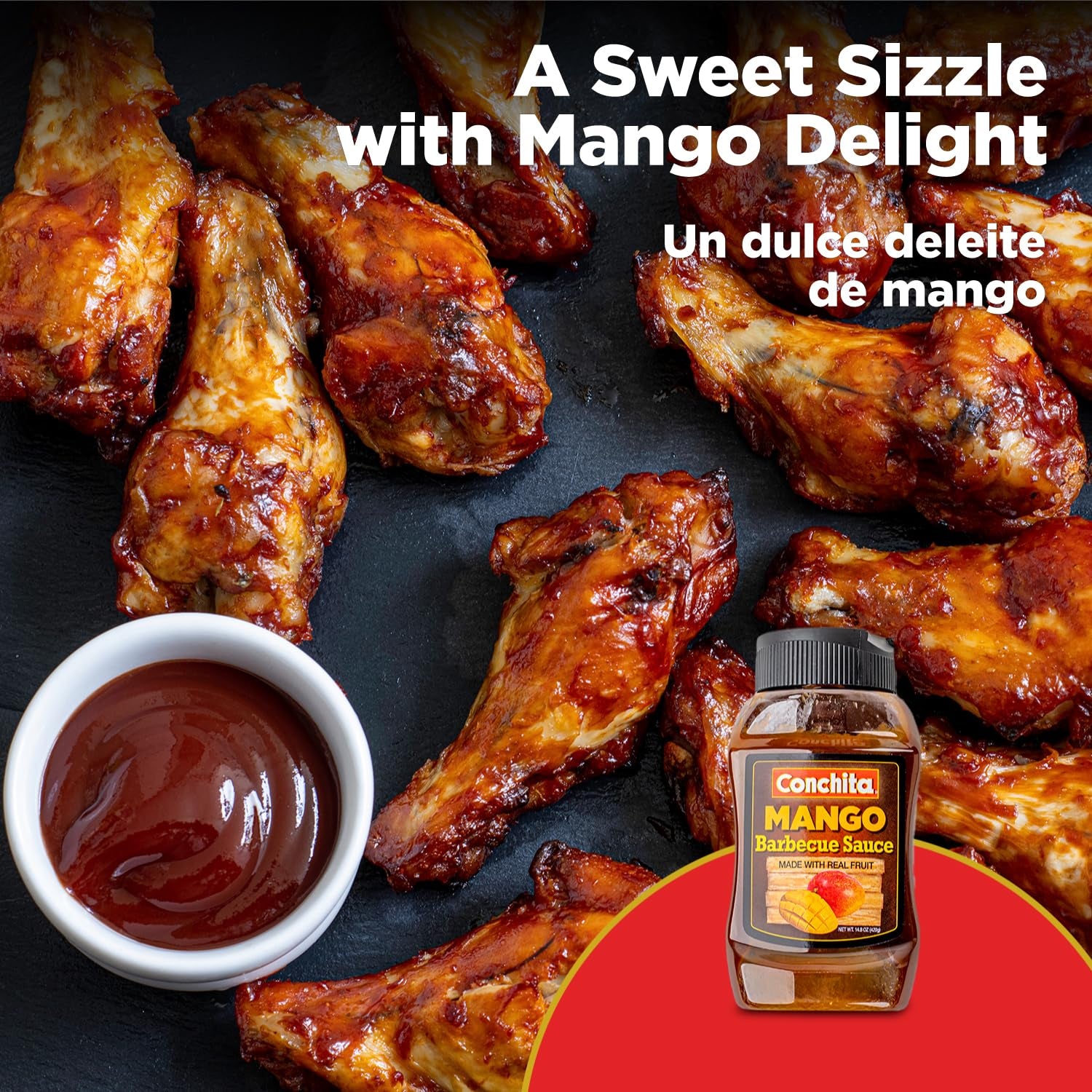 Conchita Mango BBQ Sauce, 14 Oz - Cookout Essentials - Perfect for Grilling, Marinating, and Dipping