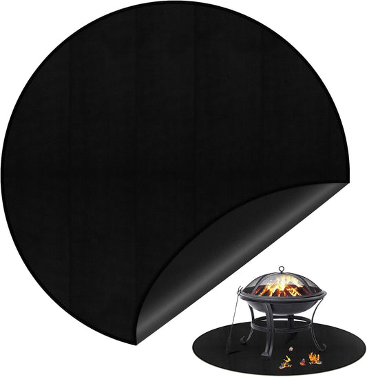 40" round Fire Pit Mat 3-Layer Outdoor under Grill Mat Patio Deck Protector BBQ Mat,Fire Proof Pads for Solo Stove Bonfire under Fire Pit,Charcoal Grills,Griddles and Smokers
