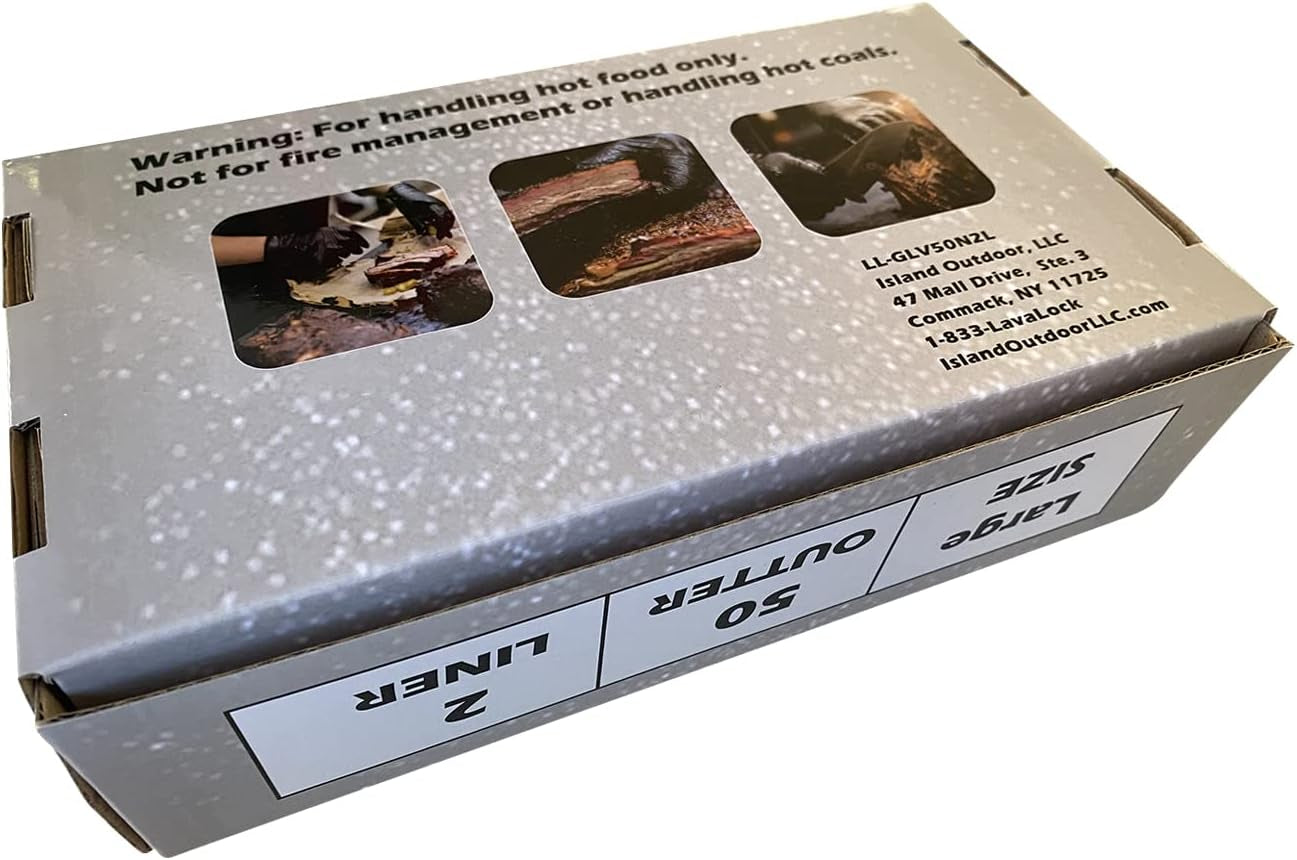 Disposable Nitrile BBQ Gloves with Cotton Liners for Outdoor Cooking Grilling Smokers and Barbecue Competition