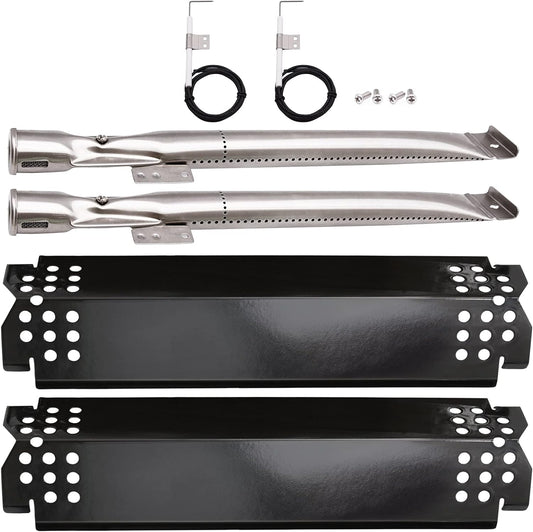 Grill Parts Kit Compatible with Nexgrill 720-0864 720-0864M 720-0830H Grills, 2 PCS Flame Tamers & Grill Igniters and Burners Replacement for Nexgrill Evolution 720-0864M Home Depo, Nexgrill 720-0864