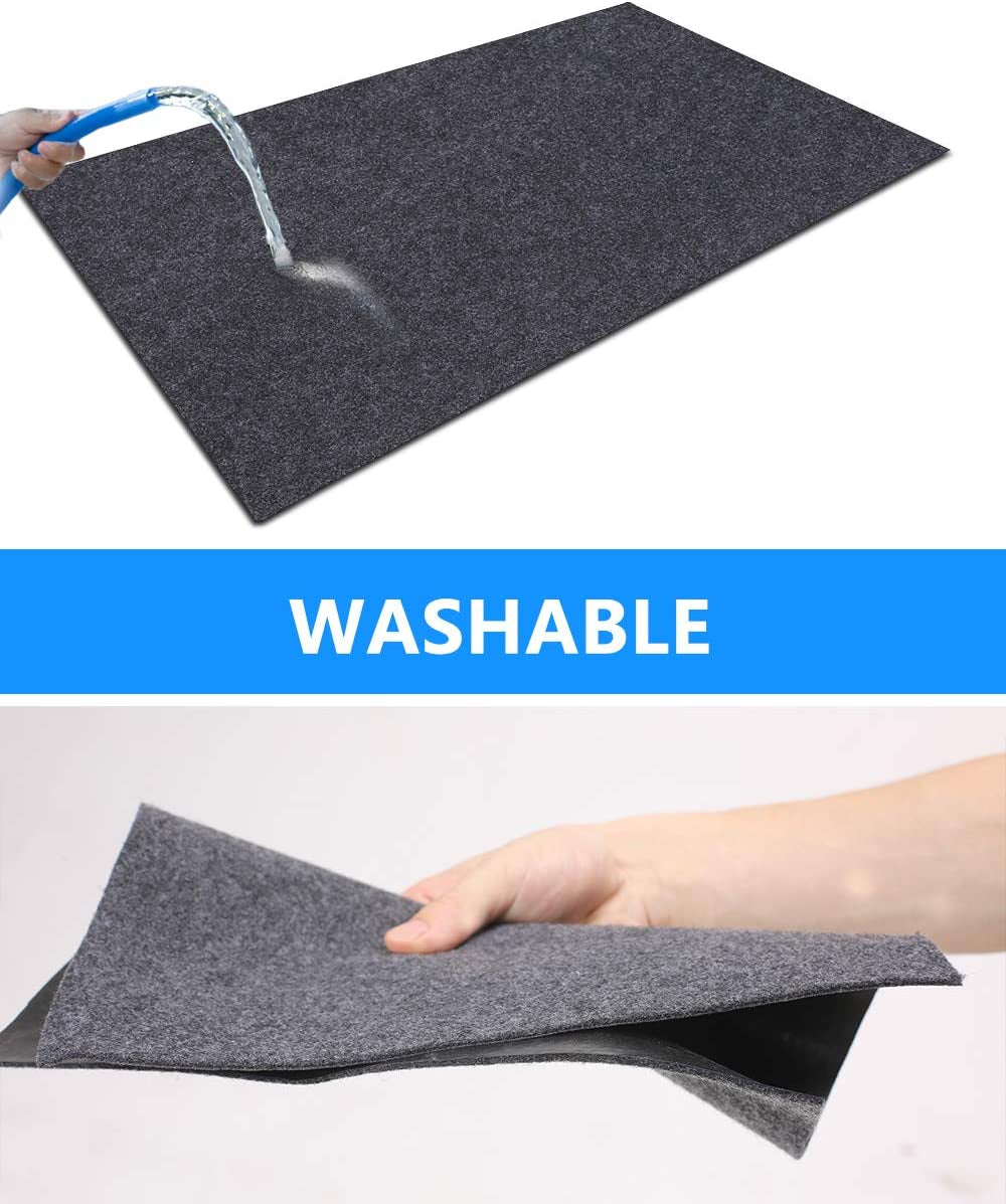 Gas Grill Mat— BBQ Grilling Gear for Gas/Deck Absorbent Grill Mat Lightweight Washable Floor Mat，Under Grill Mat for Protective Floor，Protects Decks and Patios from Grease and Sauce Spills(36" X60")