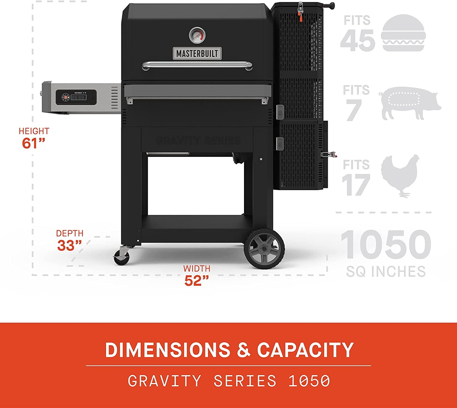 Gravity Series 1050 Digital Charcoal Grill Smoker Combo + Cover Bundle