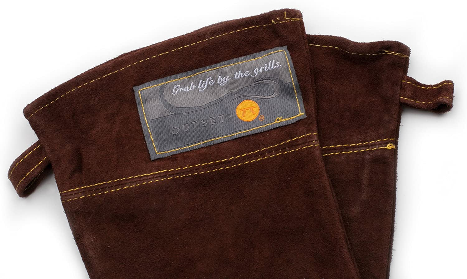 F234 Small/Large Grill Gloves, Brown Leather