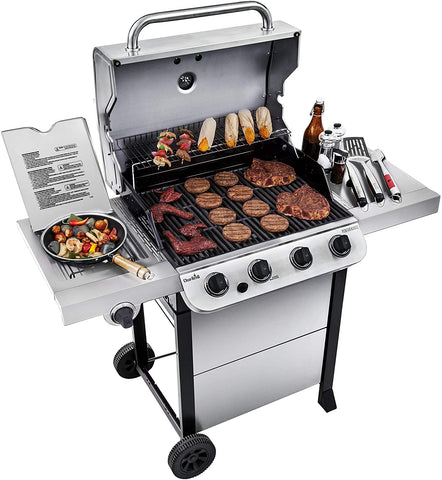 Image of Performance Series Convective 4-Burner with Side Burner Cart Propane Gas Stainless Steel Grill - 463377319