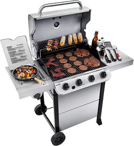 Performance Series Convective 4-Burner with Side Burner Cart Propane Gas Stainless Steel Grill - 463377319